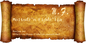 Moltsán Fidélia névjegykártya